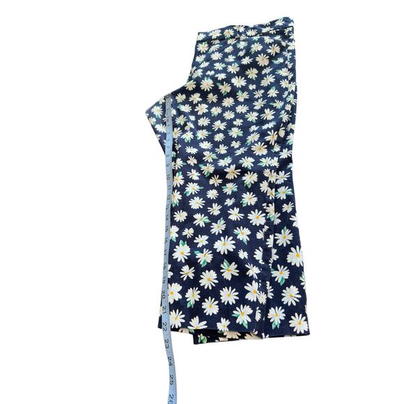 Old Navy Blue Floral Print Plus Career Office Work Business Pixie Pants Size 20 - Picture 12 of 13